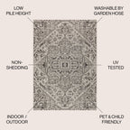 Estrella Bohemian Medallion Textured Weave Indoor/Outdoor Area Rug
