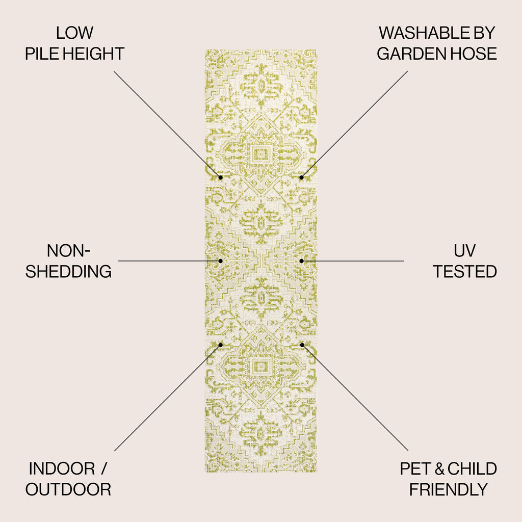 Estrella Bohemian Medallion Textured Weave Indoor/Outdoor Area Rug