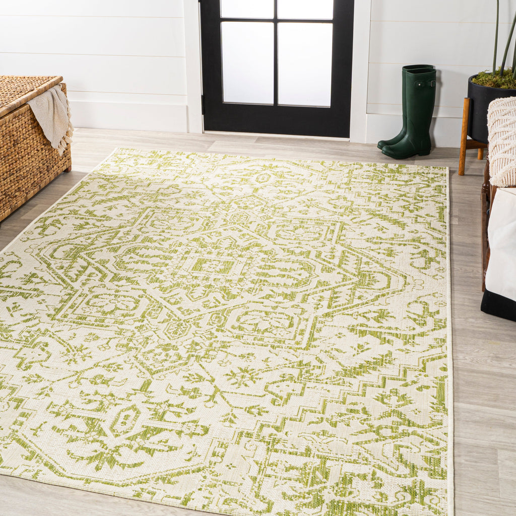 Estrella Bohemian Medallion Textured Weave Indoor/Outdoor Area Rug