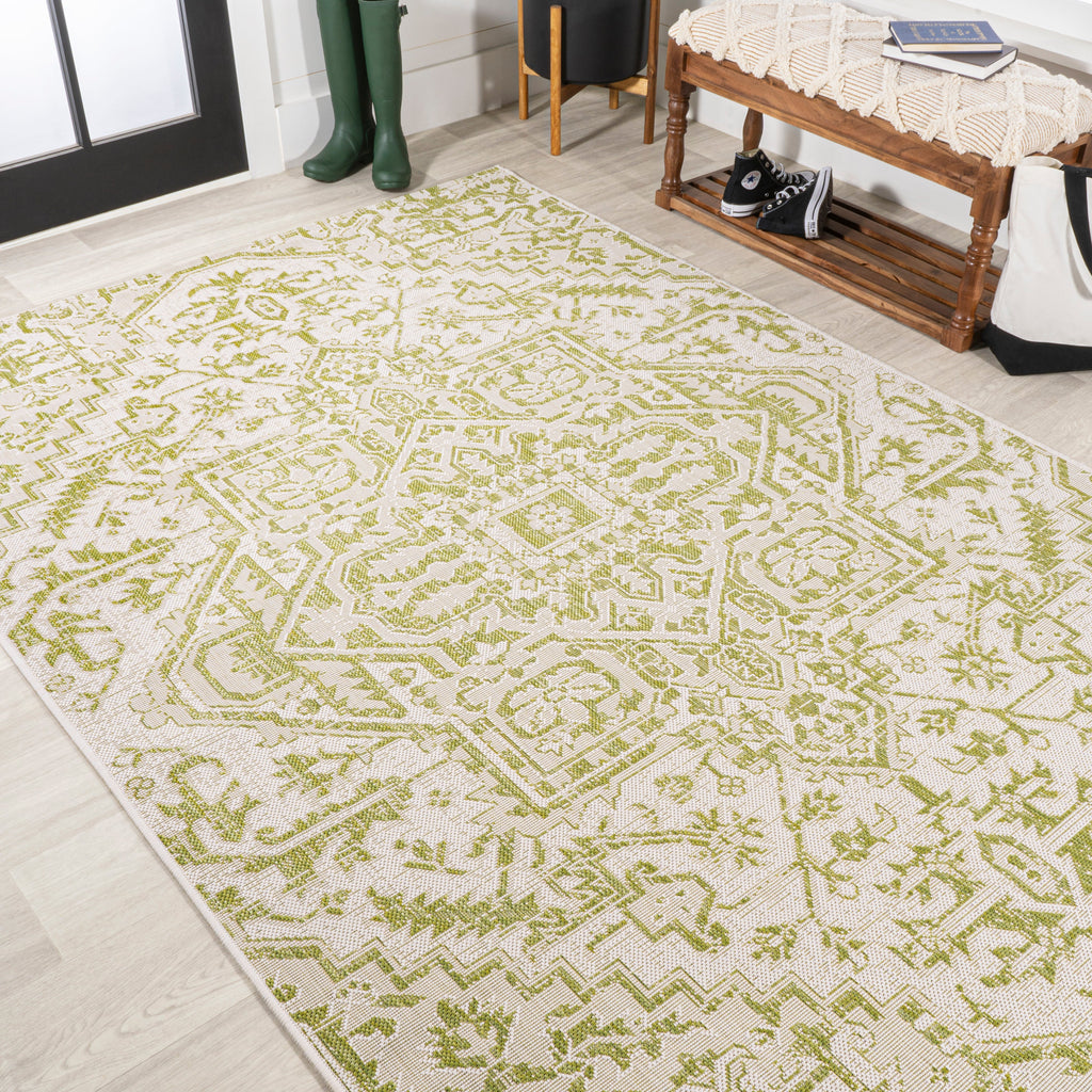 Estrella Bohemian Medallion Textured Weave Indoor/Outdoor Area Rug