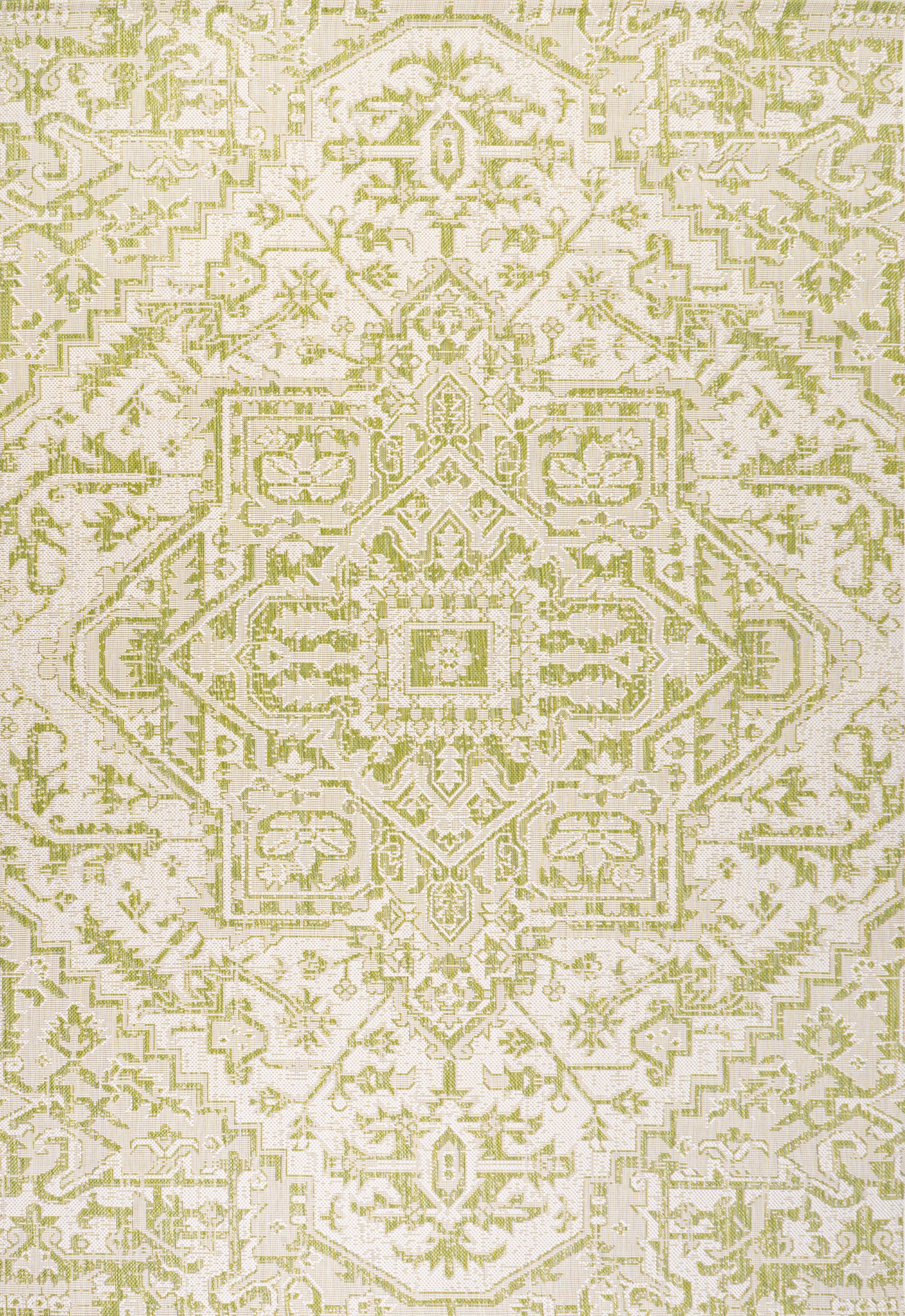 Estrella Bohemian Medallion Textured Weave Indoor/Outdoor Area Rug