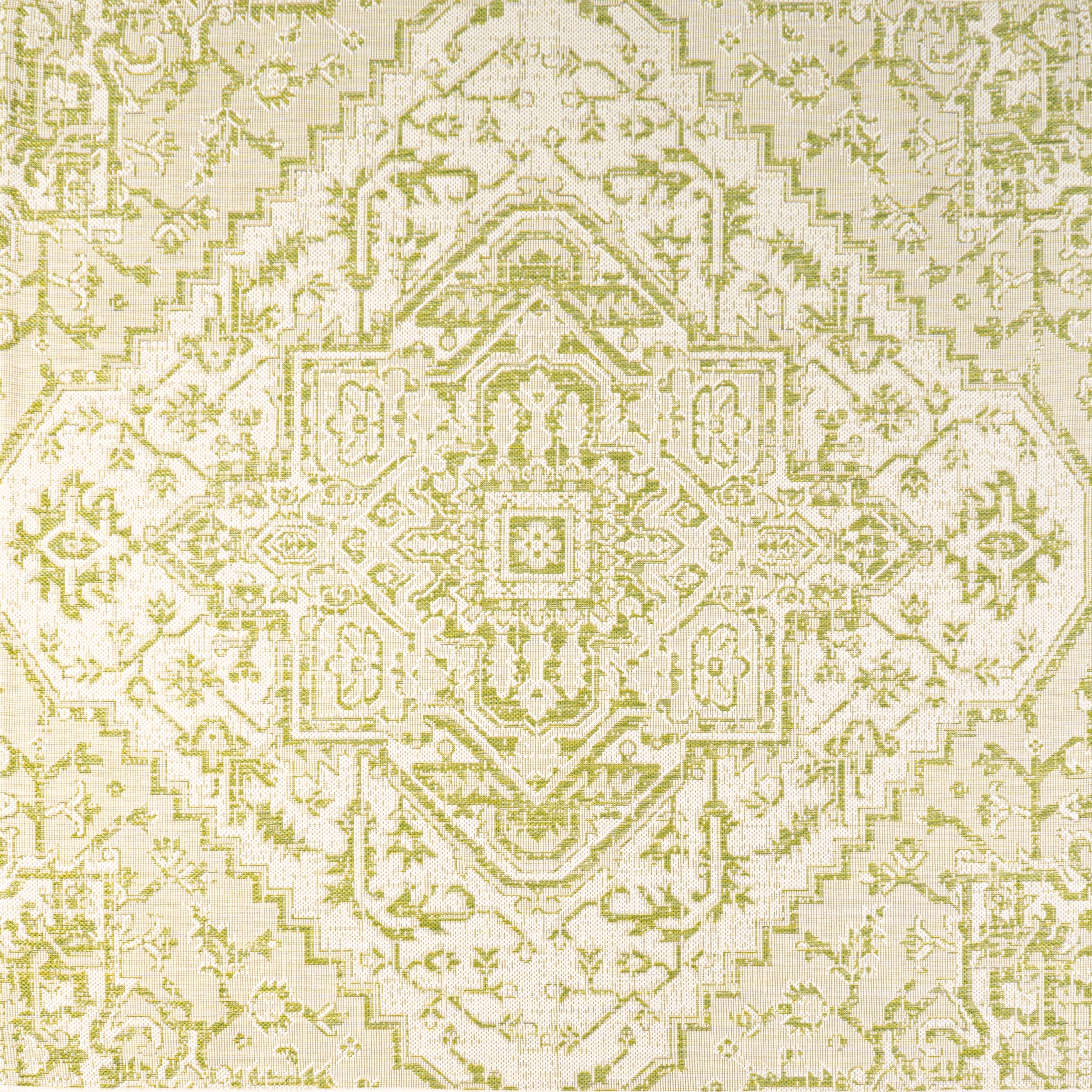 Estrella Bohemian Medallion Textured Weave Indoor/Outdoor Area Rug