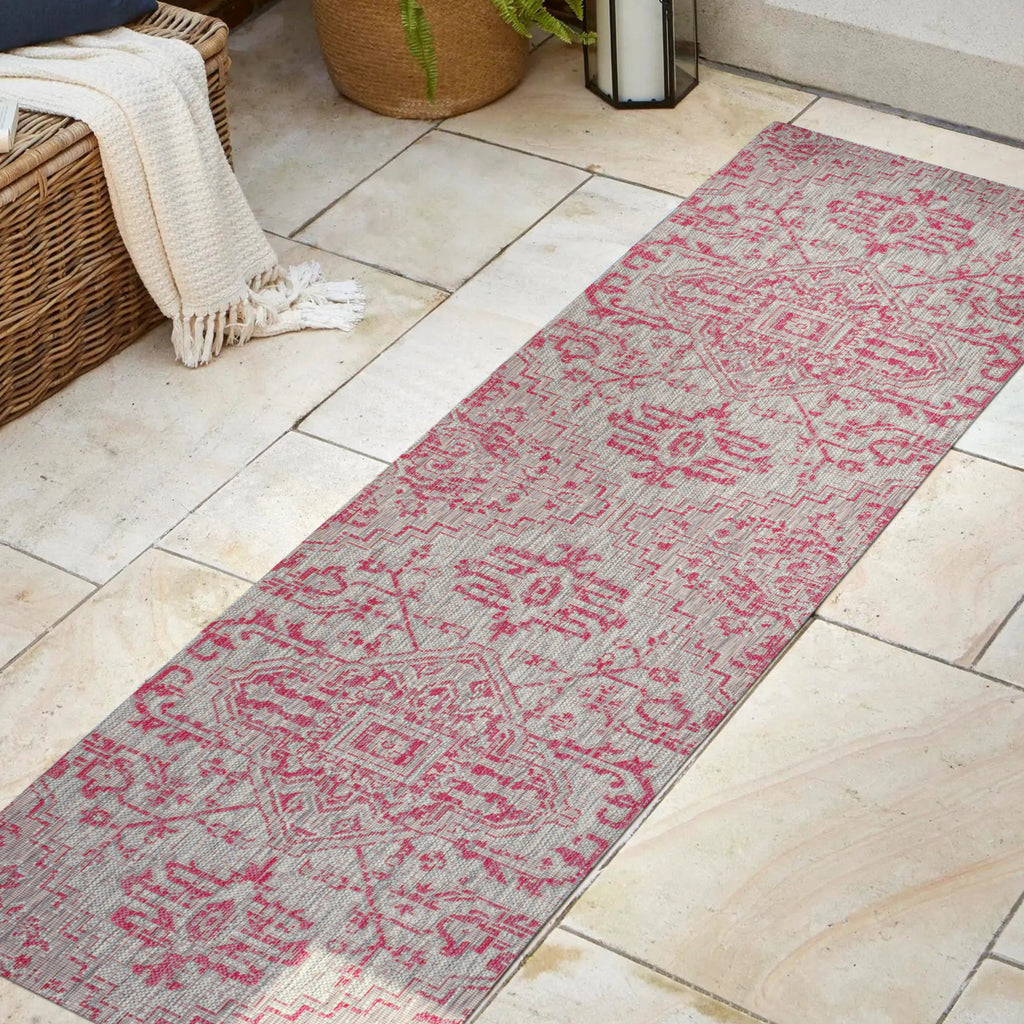 Estrella Bohemian Medallion Textured Weave Indoor/Outdoor Area Rug