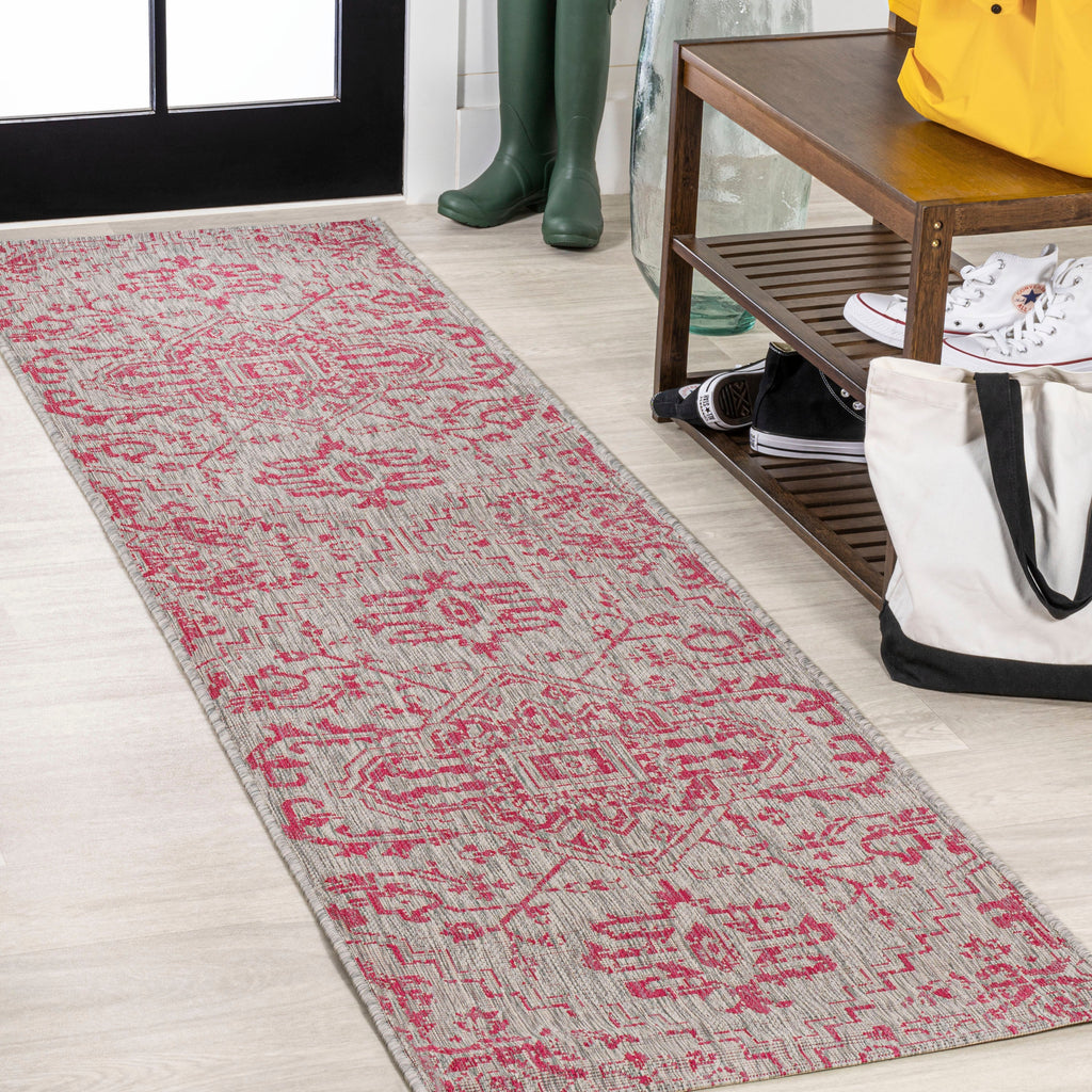 Estrella Bohemian Medallion Textured Weave Indoor/Outdoor Area Rug