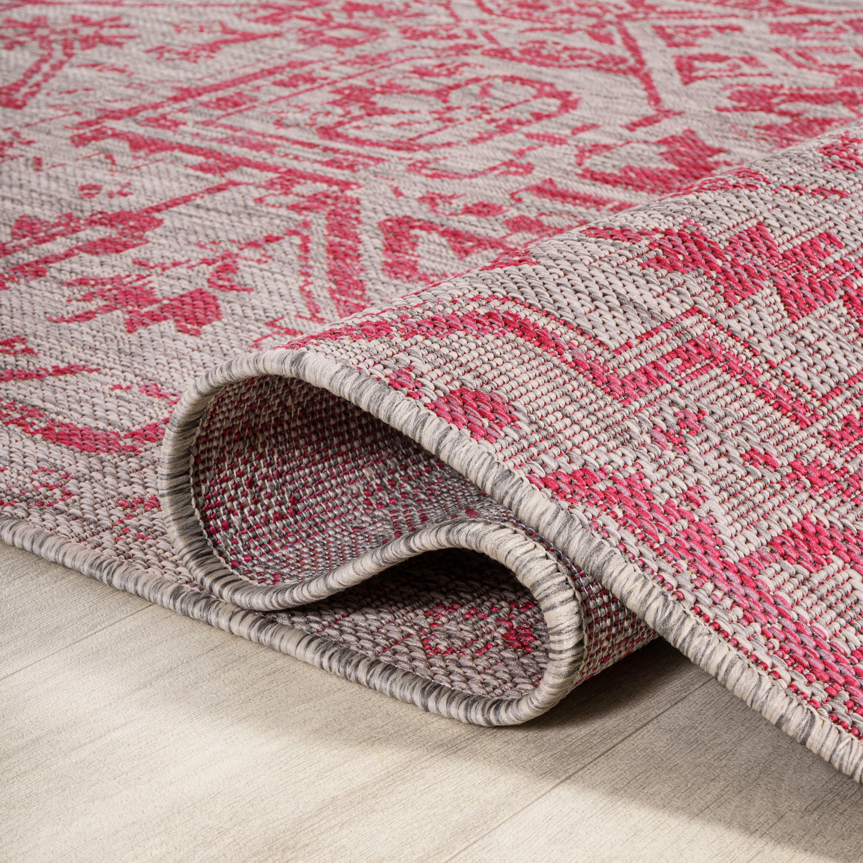 Estrella Bohemian Medallion Textured Weave Indoor/Outdoor Area Rug