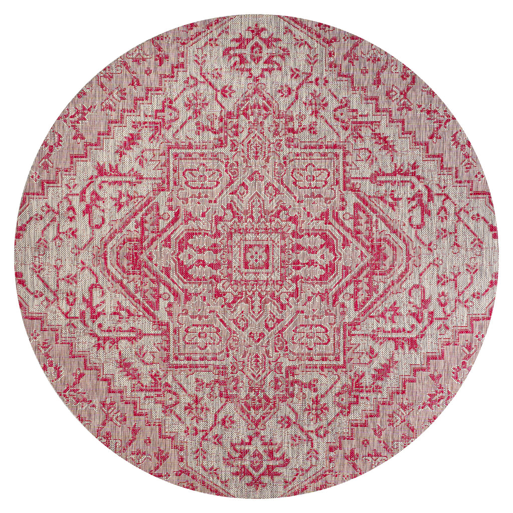 Estrella Bohemian Medallion Textured Weave Indoor/Outdoor Area Rug