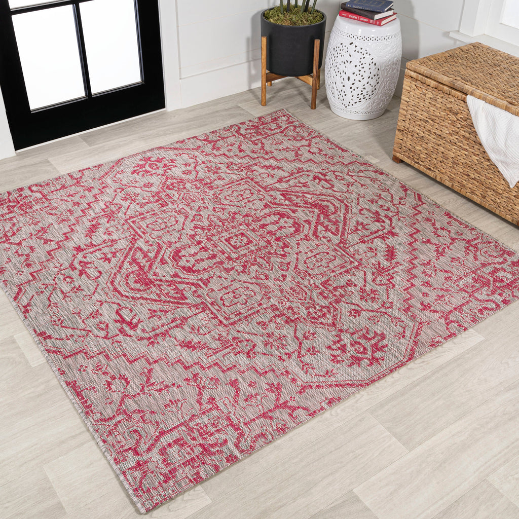 Estrella Bohemian Medallion Textured Weave Indoor/Outdoor Area Rug