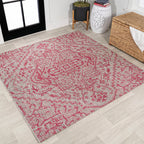Estrella Bohemian Medallion Textured Weave Indoor/Outdoor Area Rug