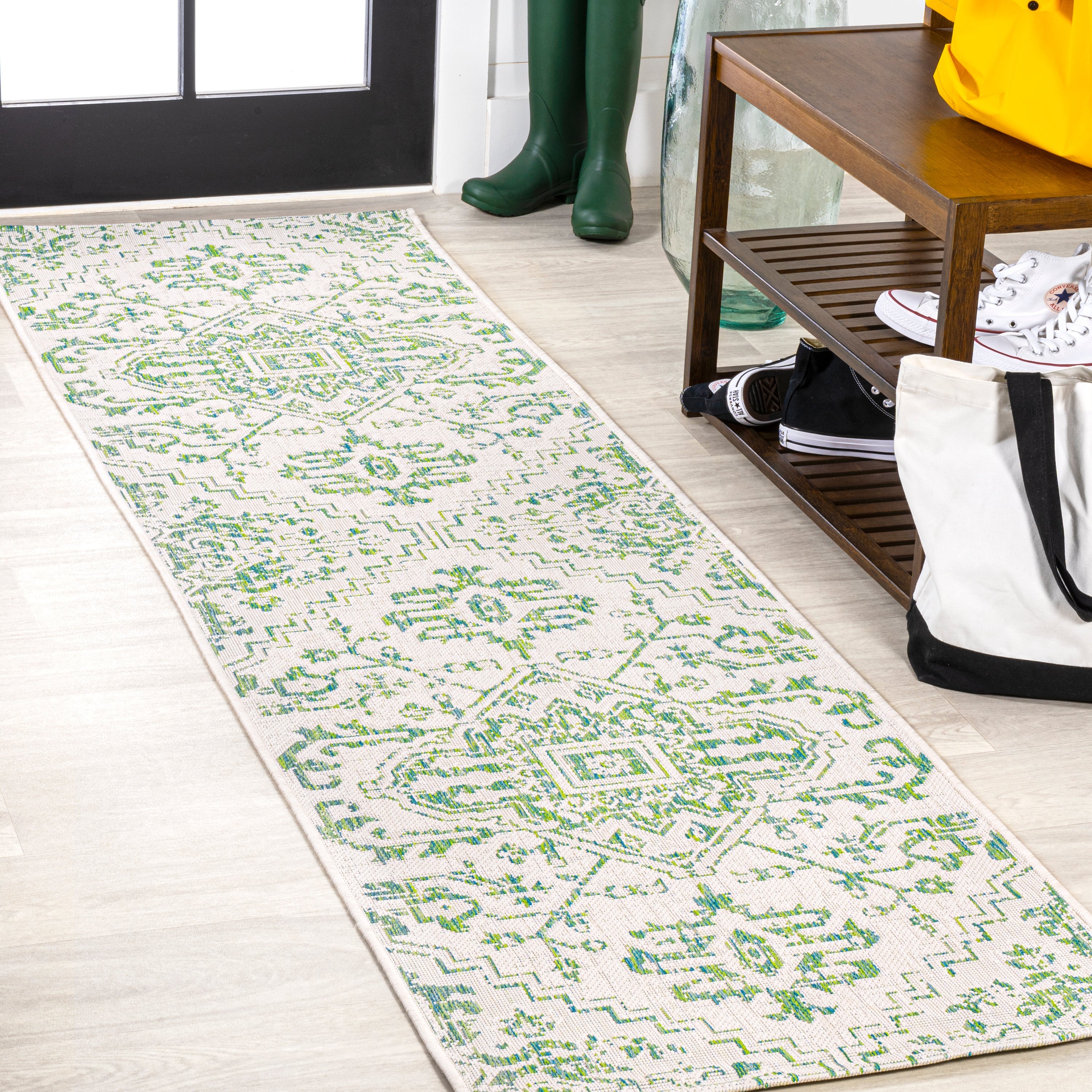 Estrella Bohemian Medallion Textured Weave Indoor/Outdoor Area Rug