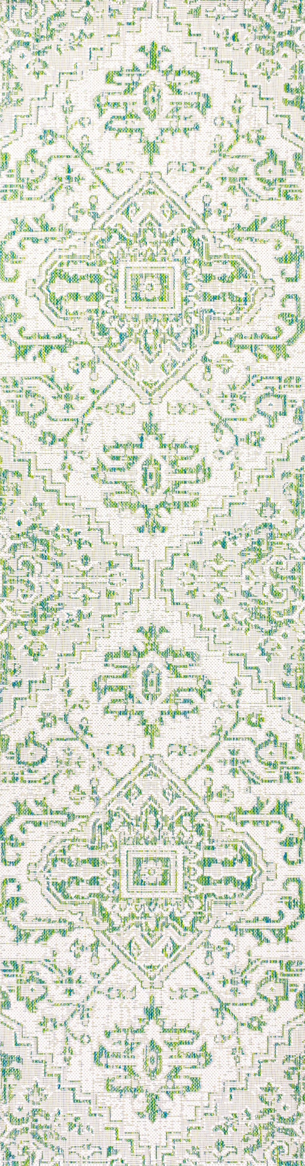 Estrella Bohemian Medallion Textured Weave Indoor/Outdoor Area Rug