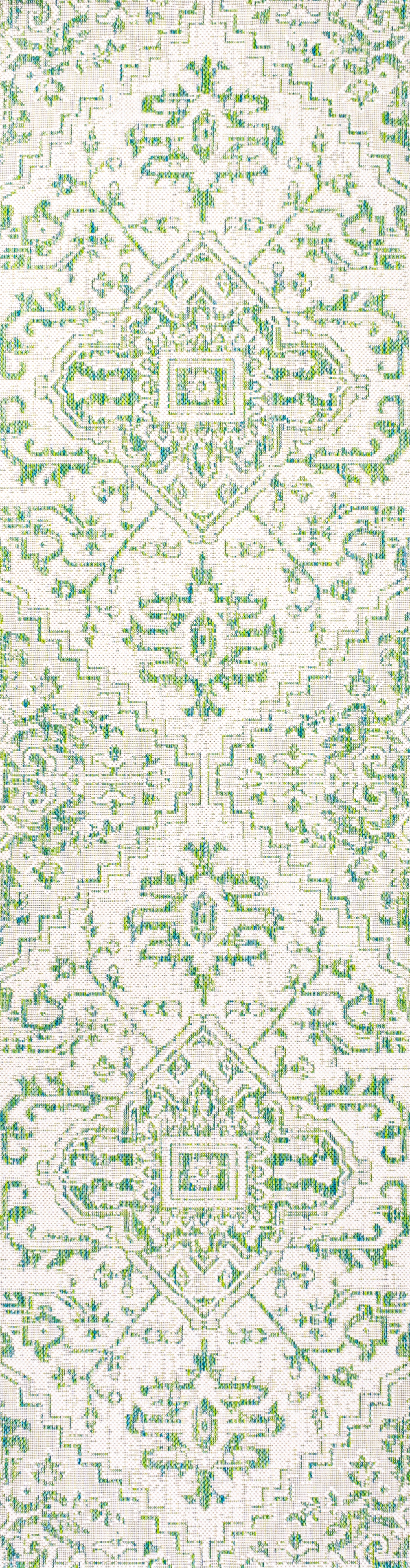 Estrella Bohemian Medallion Textured Weave Indoor/Outdoor Area Rug