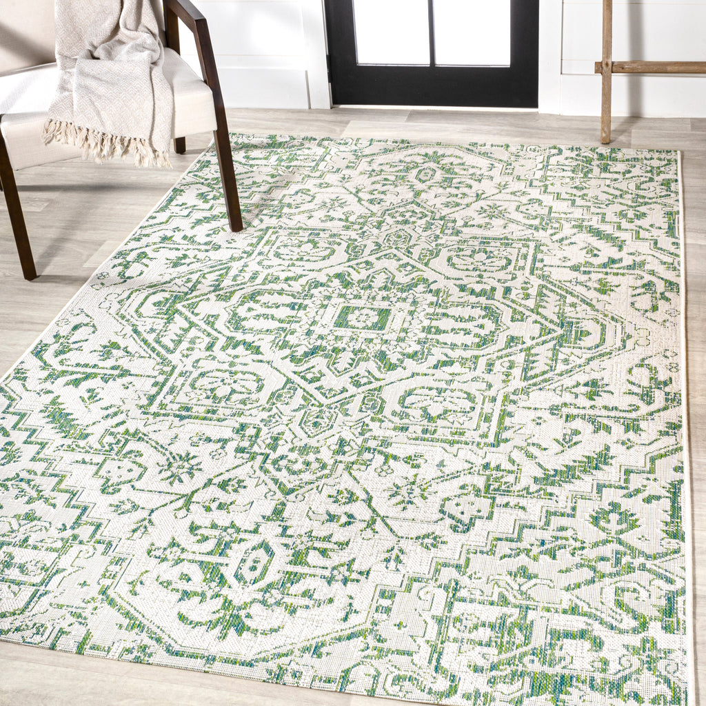 Estrella Bohemian Medallion Textured Weave Indoor/Outdoor Area Rug