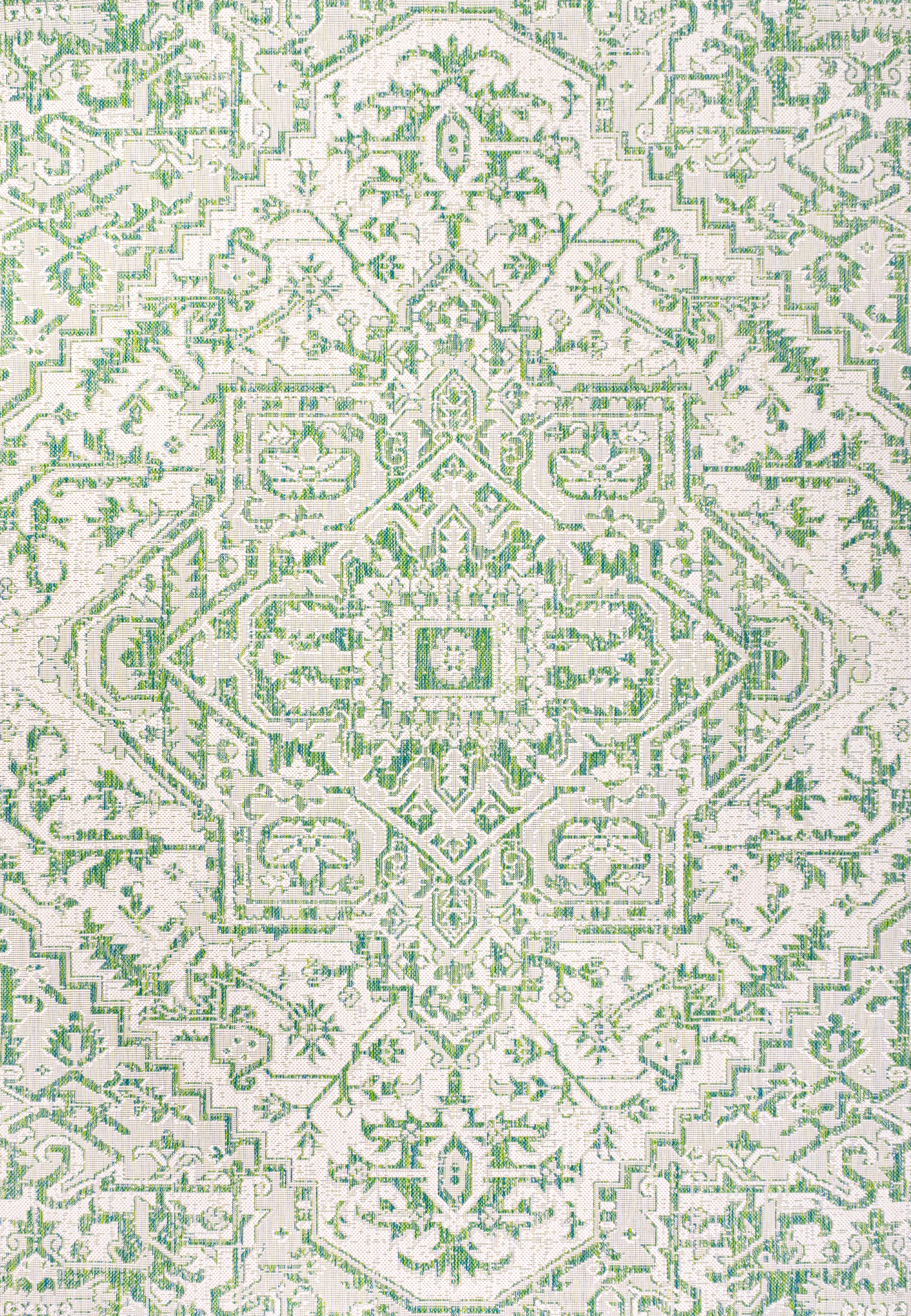 Estrella Bohemian Medallion Textured Weave Indoor/Outdoor Area Rug