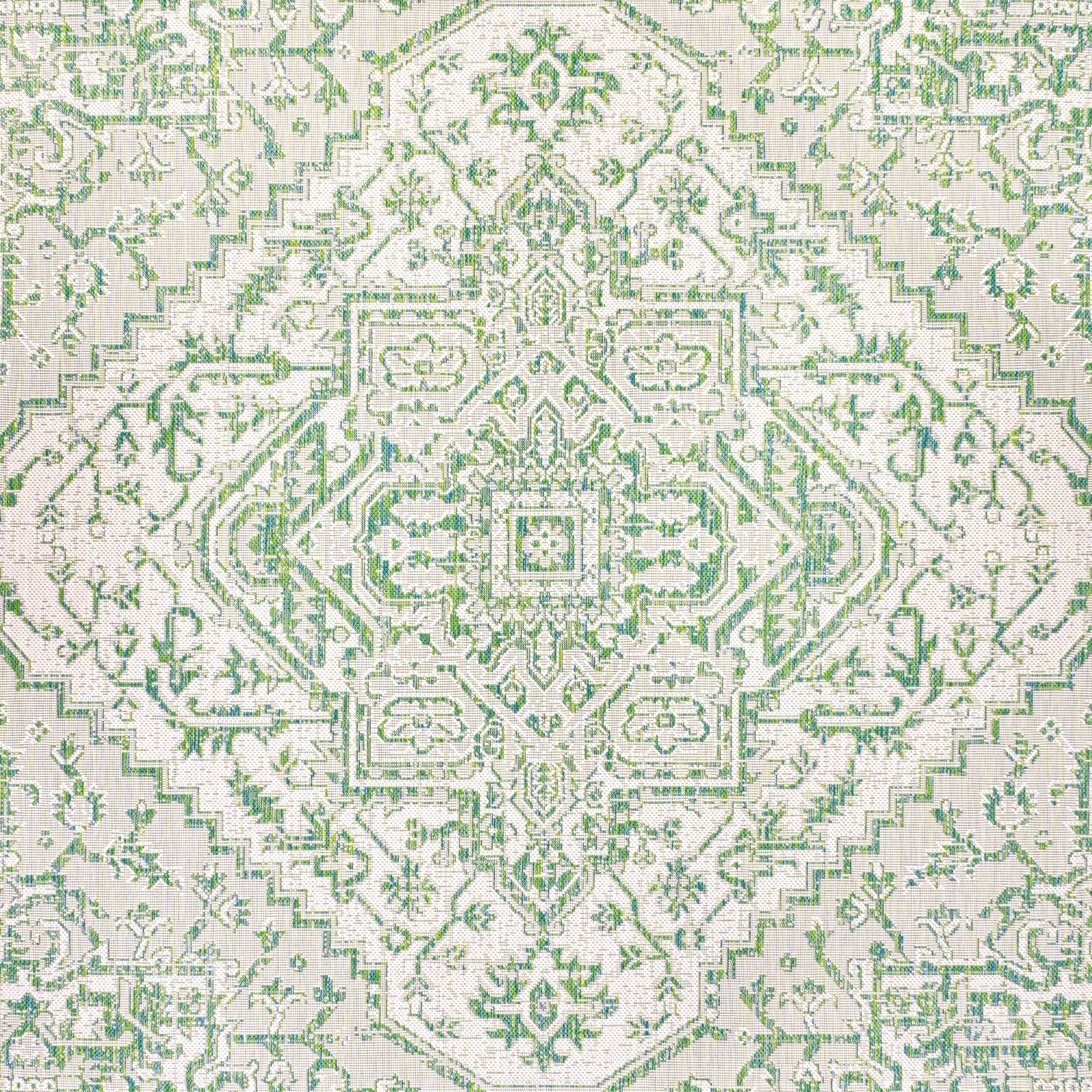Estrella Bohemian Medallion Textured Weave Indoor/Outdoor Area Rug