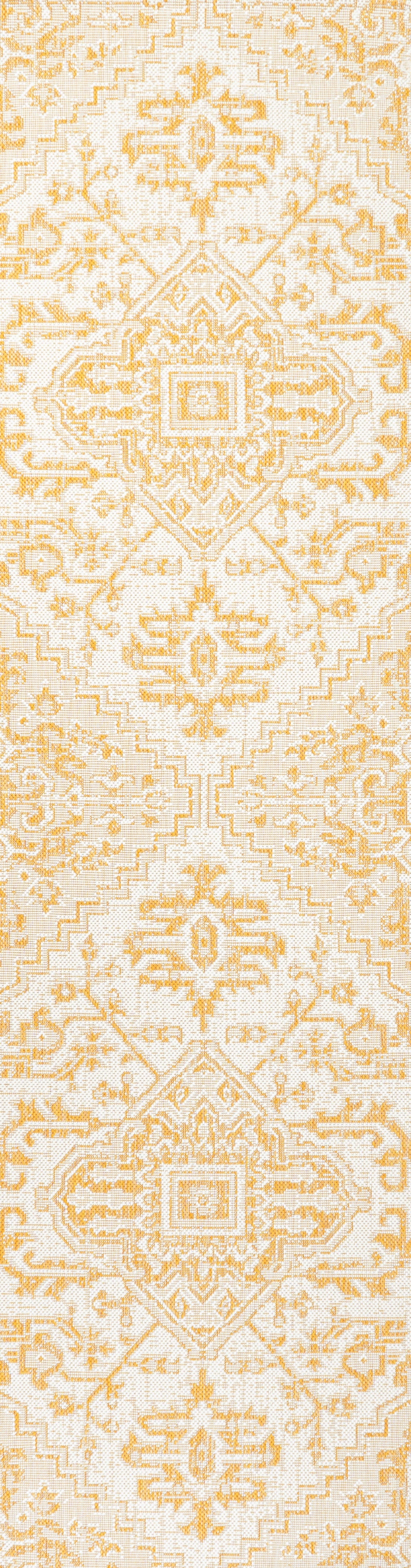 Estrella Bohemian Medallion Textured Weave Indoor/Outdoor Area Rug