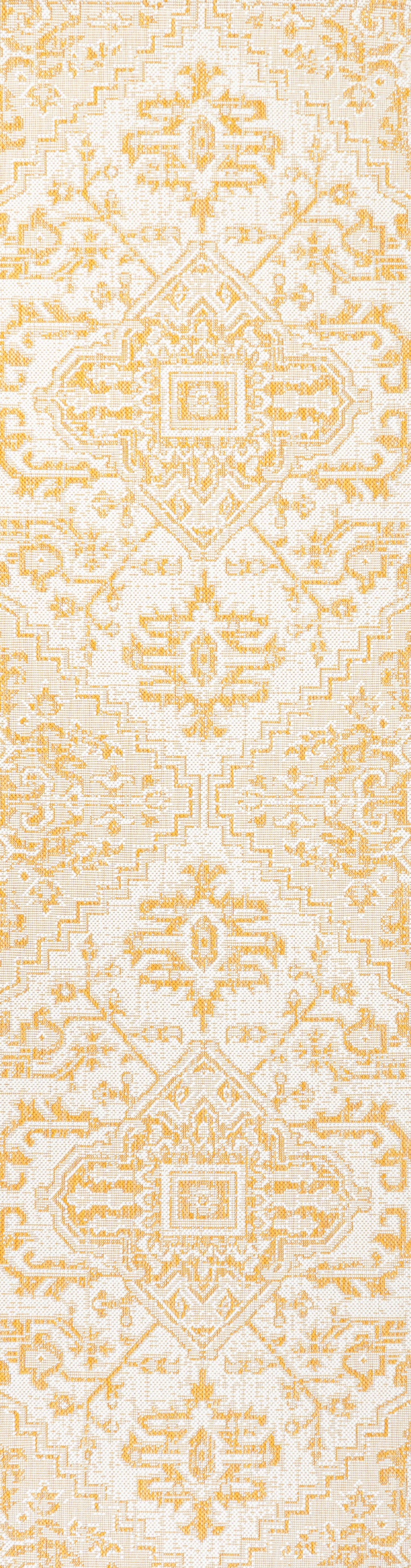 Estrella Bohemian Medallion Textured Weave Indoor/Outdoor Area Rug