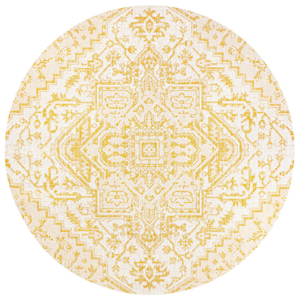 Estrella Bohemian Medallion Textured Weave Indoor/Outdoor Area Rug
