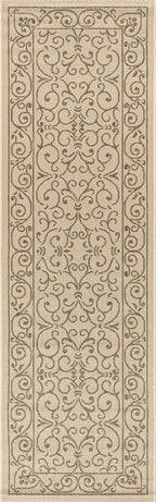 Charleston Vintage Filigree Textured Weave Indoor/Outdoor Area Rug