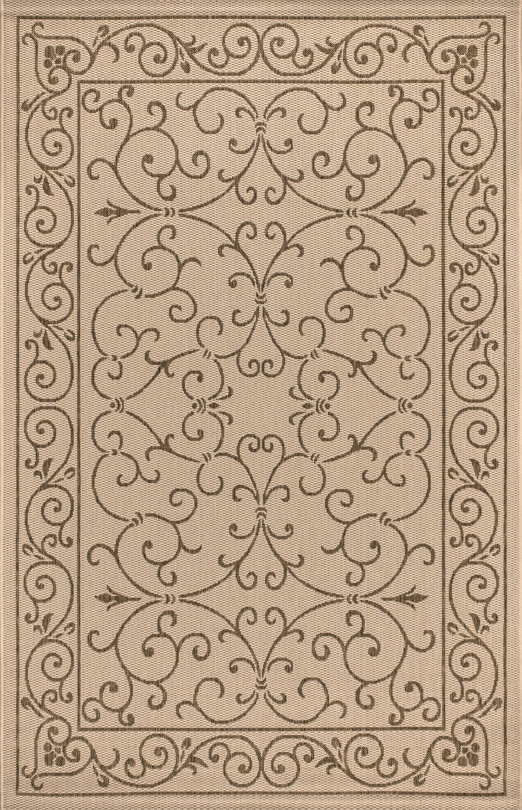 Charleston Vintage Filigree Textured Weave Indoor/Outdoor Area Rug