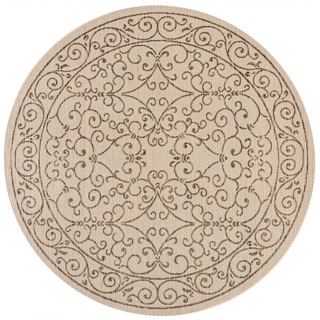 Charleston Vintage Filigree Textured Weave Indoor/Outdoor Area Rug