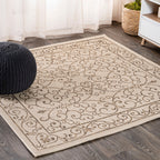 Charleston Vintage Filigree Textured Weave Indoor/Outdoor Area Rug