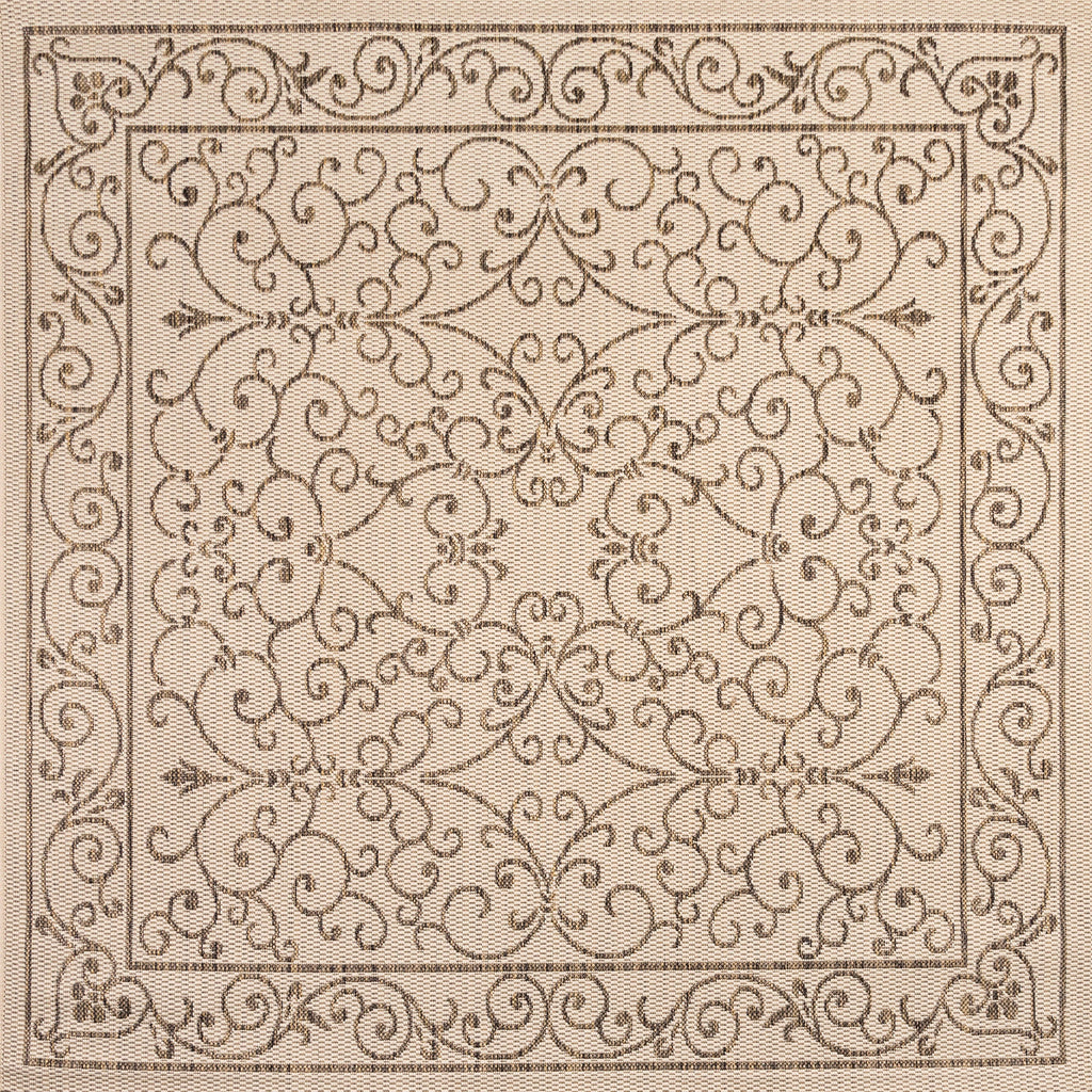 Charleston Vintage Filigree Textured Weave Indoor/Outdoor Area Rug