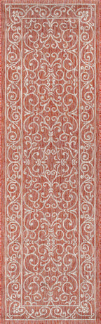 Charleston Vintage Filigree Textured Weave Indoor/Outdoor Area Rug
