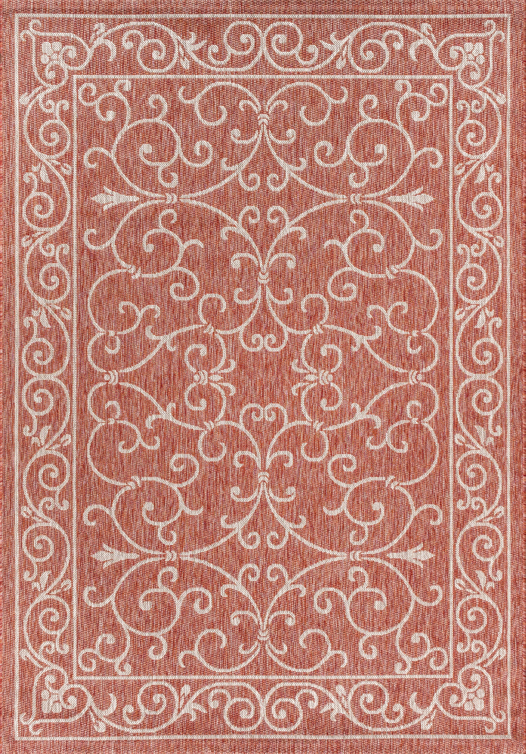 Charleston Vintage Filigree Textured Weave Indoor/Outdoor Area Rug