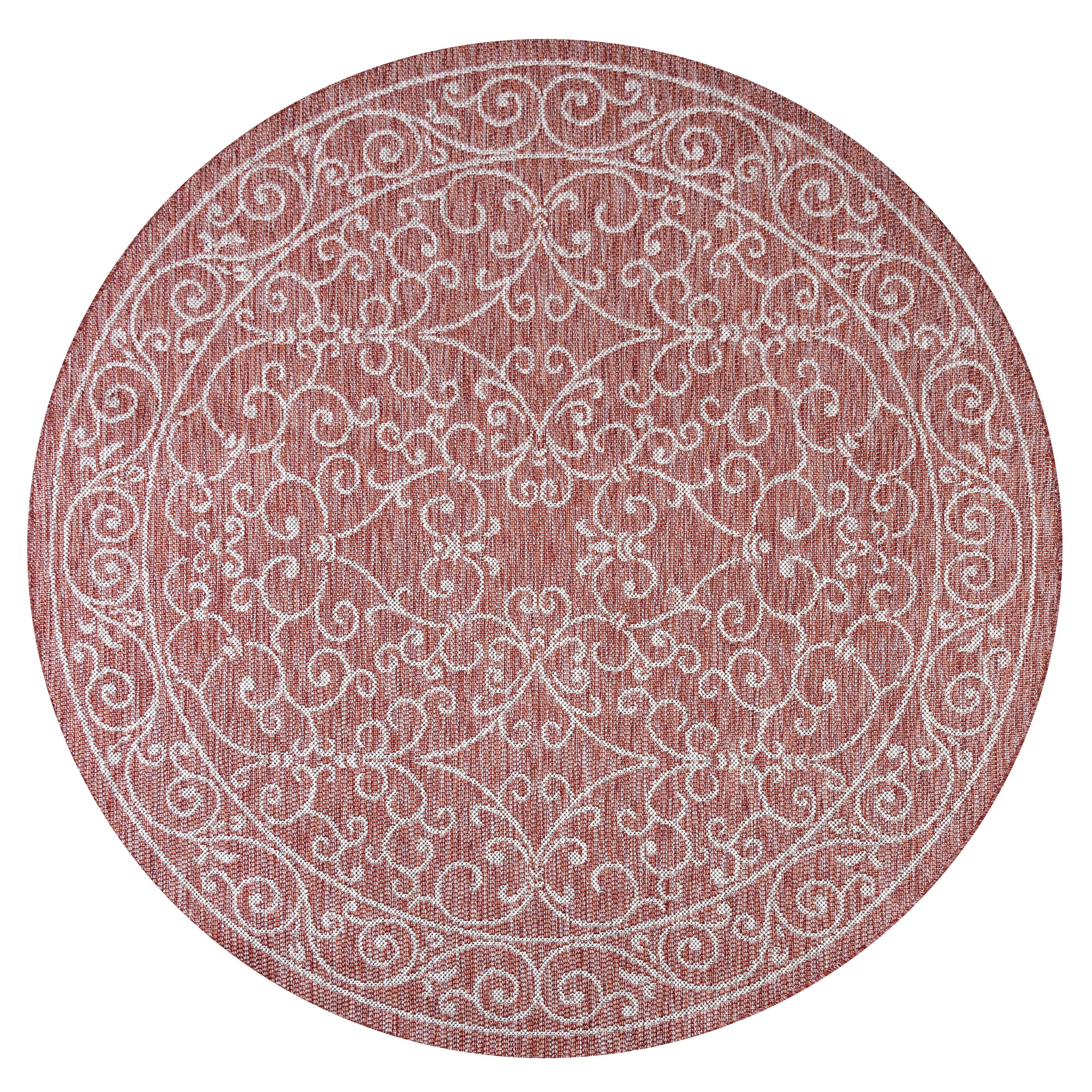 Charleston Vintage Filigree Textured Weave Indoor/Outdoor Area Rug