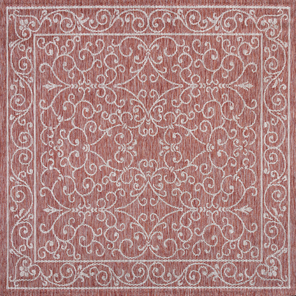 Charleston Vintage Filigree Textured Weave Indoor/Outdoor Area Rug