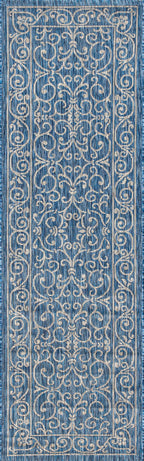 Charleston Vintage Filigree Textured Weave Indoor/Outdoor Area Rug