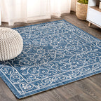 Charleston Vintage Filigree Textured Weave Indoor/Outdoor Area Rug