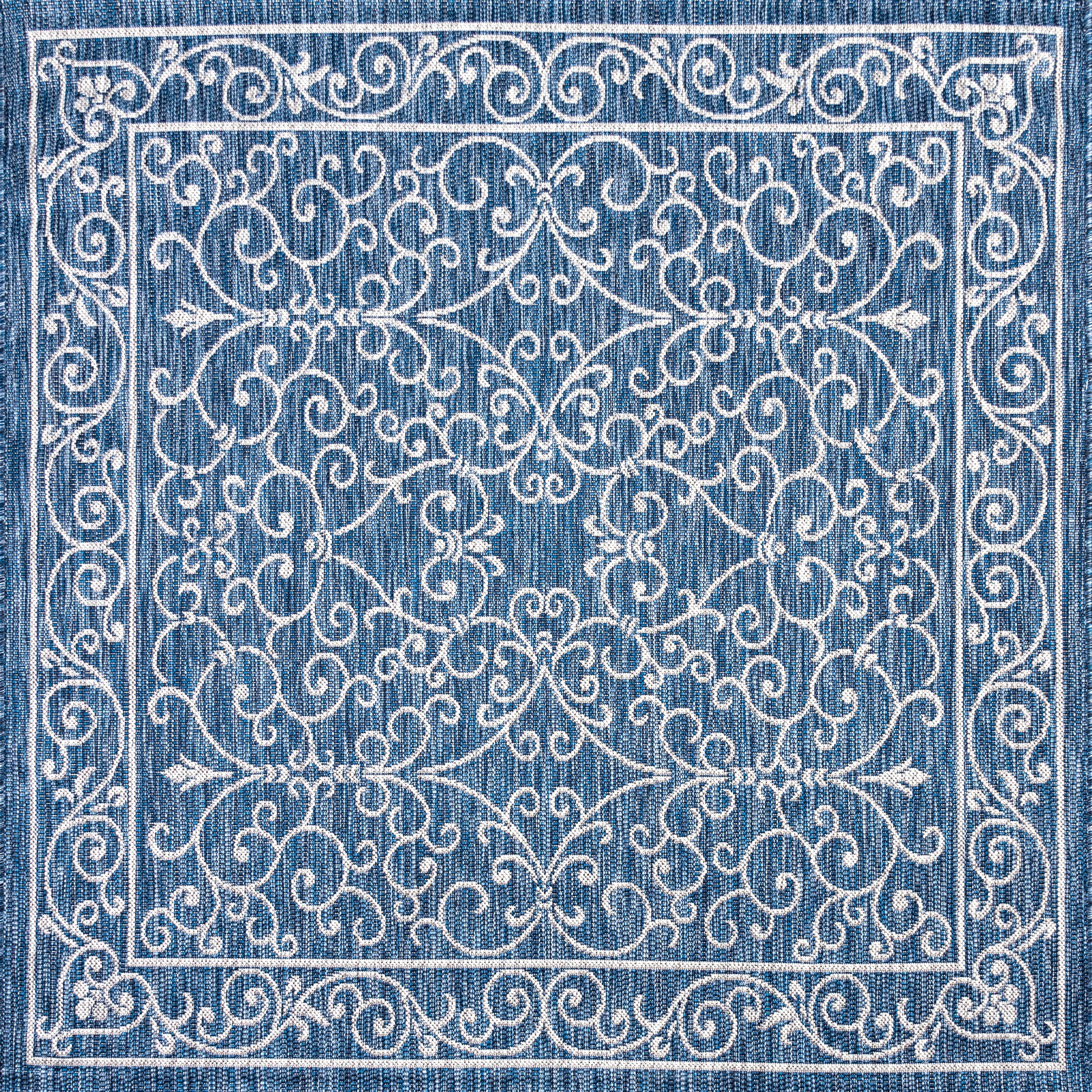 Charleston Vintage Filigree Textured Weave Indoor/Outdoor Area Rug