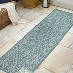 Charleston Vintage Filigree Textured Weave Indoor/Outdoor Area Rug