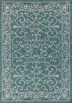 Charleston Vintage Filigree Textured Weave Indoor/Outdoor Area Rug