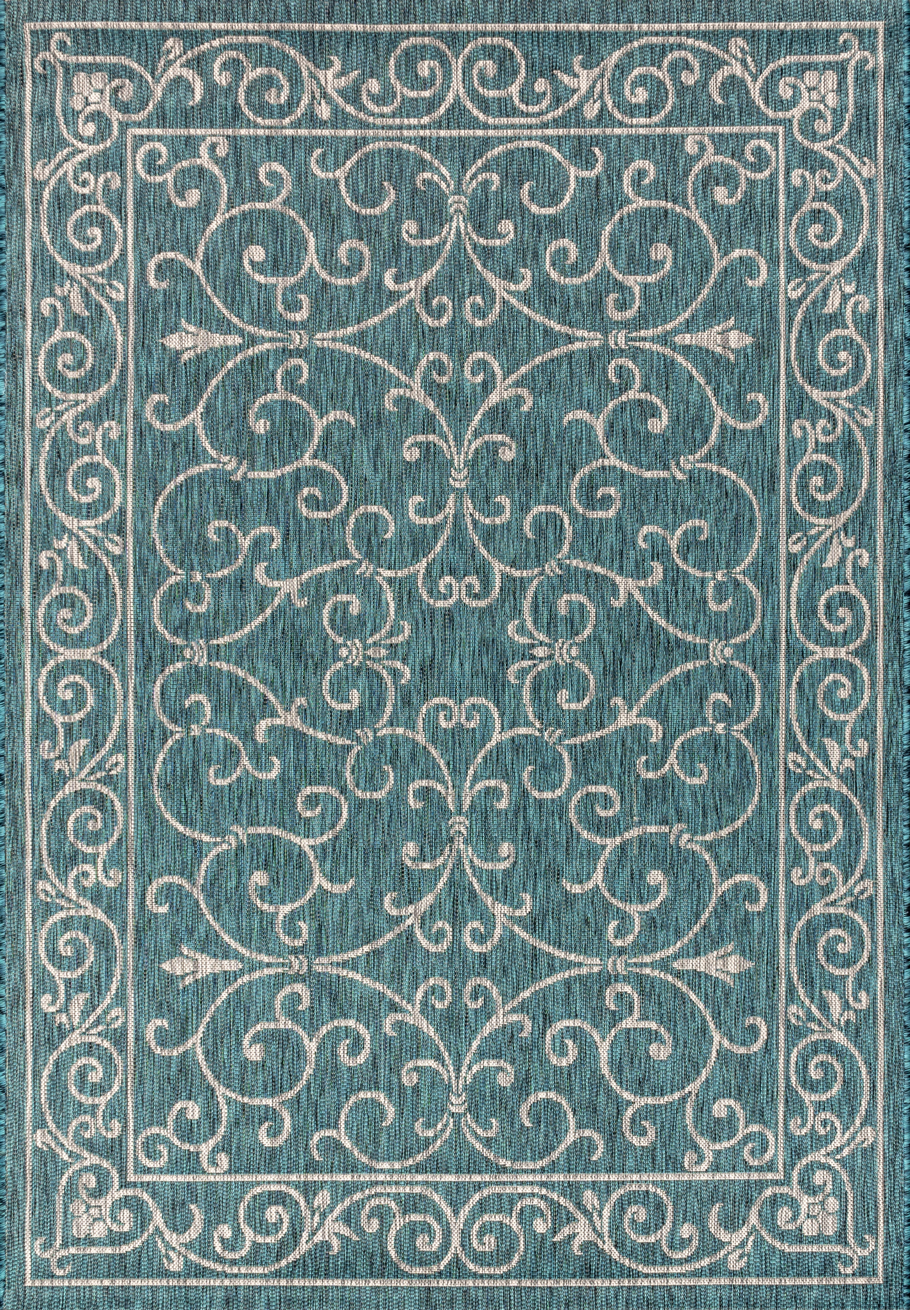 Charleston Vintage Filigree Textured Weave Indoor/Outdoor Area Rug