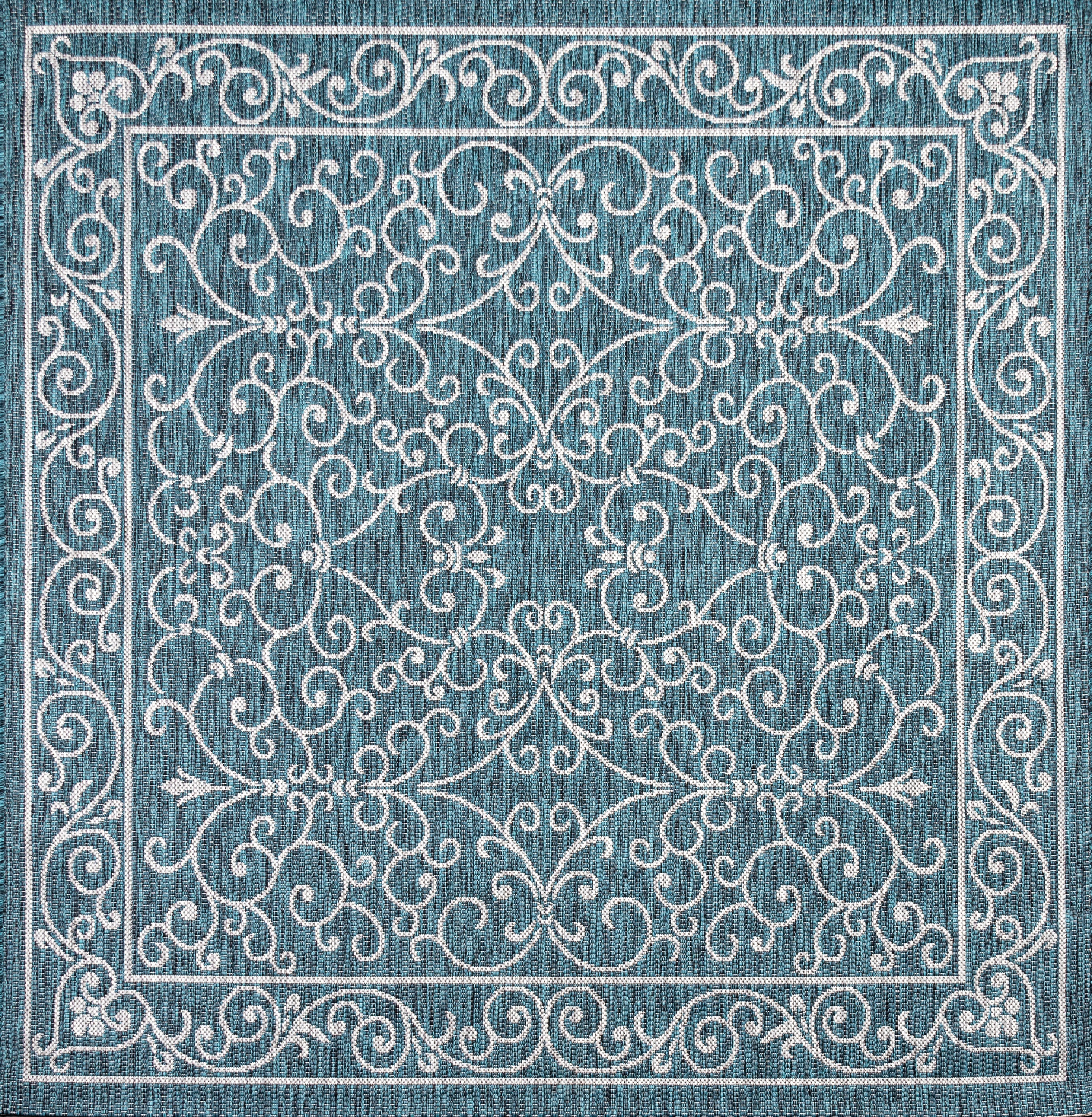 Charleston Vintage Filigree Textured Weave Indoor/Outdoor Area Rug