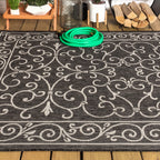 Charleston Vintage Filigree Textured Weave Indoor/Outdoor Area Rug
