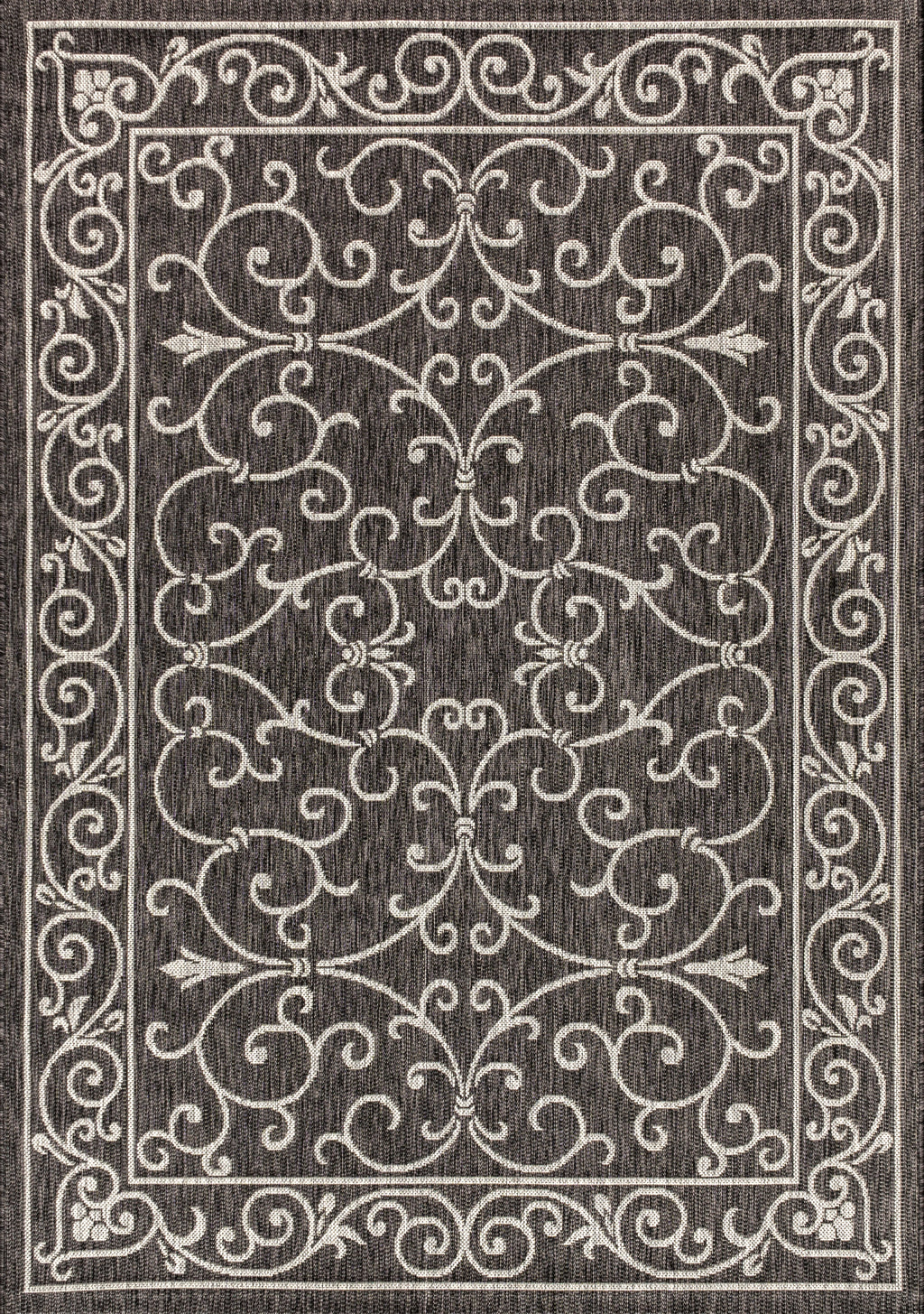 Charleston Vintage Filigree Textured Weave Indoor/Outdoor Area Rug