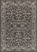 Charleston Vintage Filigree Textured Weave Indoor/Outdoor Area Rug