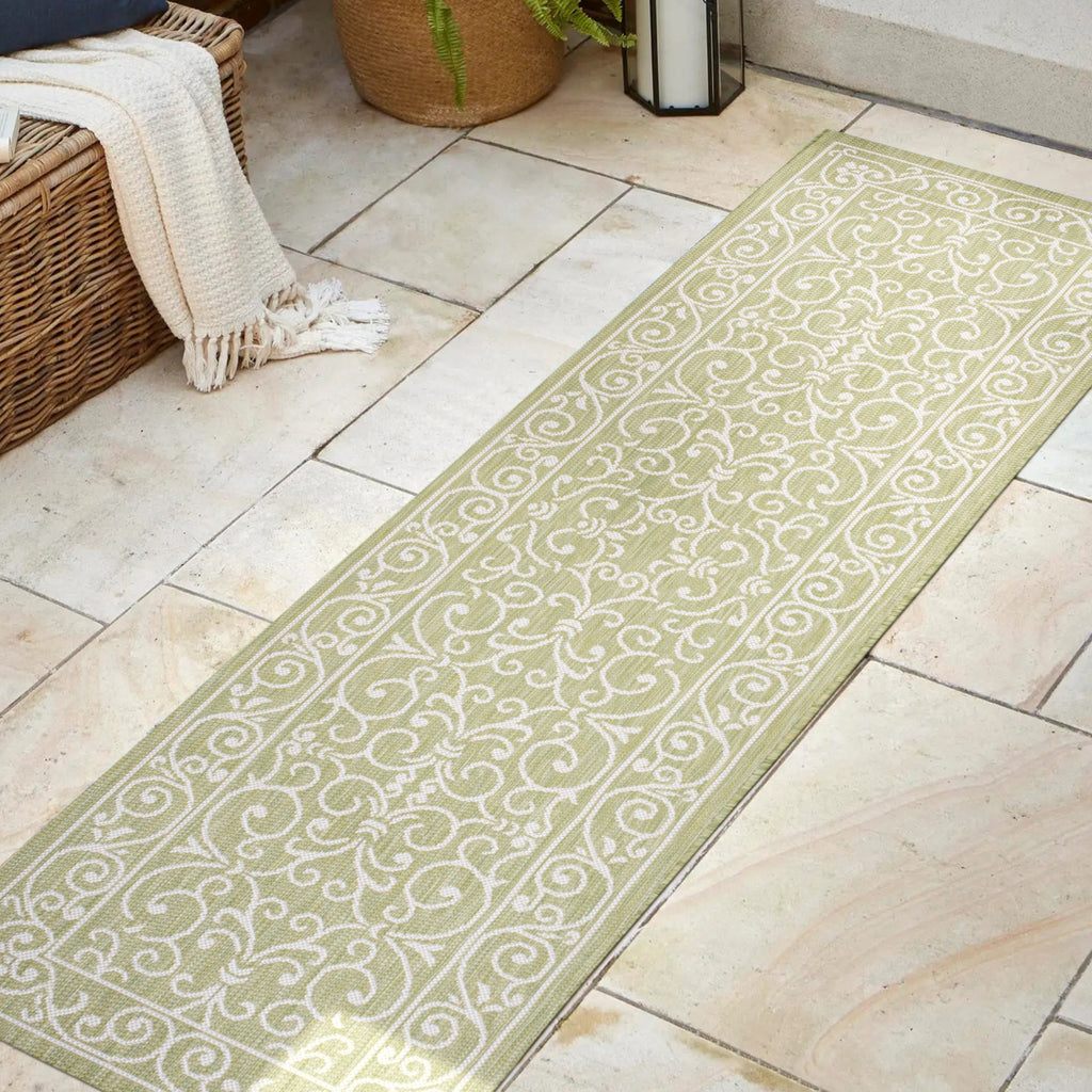 Charleston Vintage Filigree Textured Weave Indoor/Outdoor Area Rug