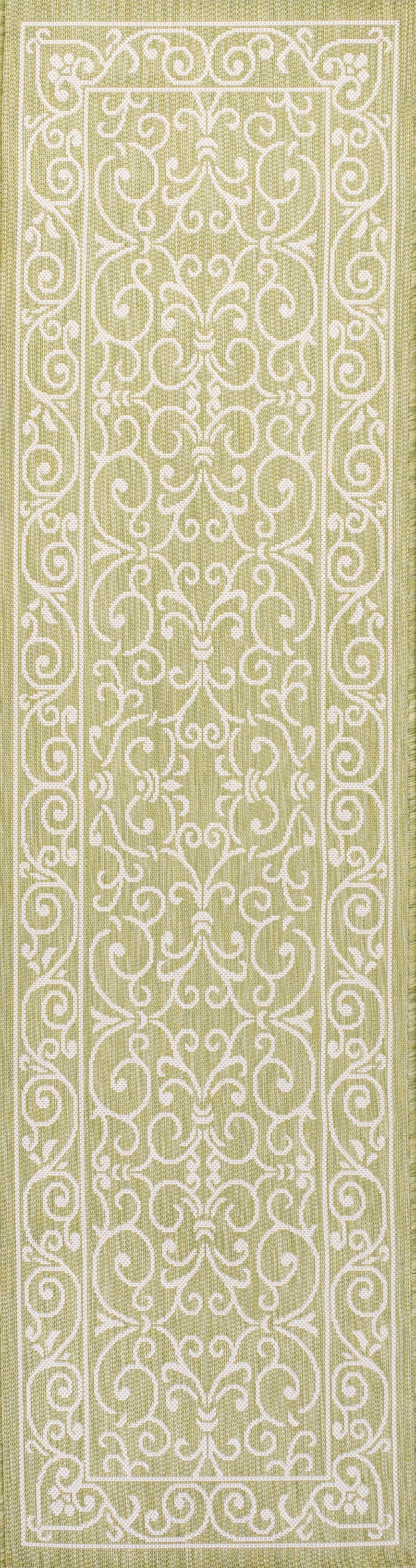 Charleston Vintage Filigree Textured Weave Indoor/Outdoor Area Rug