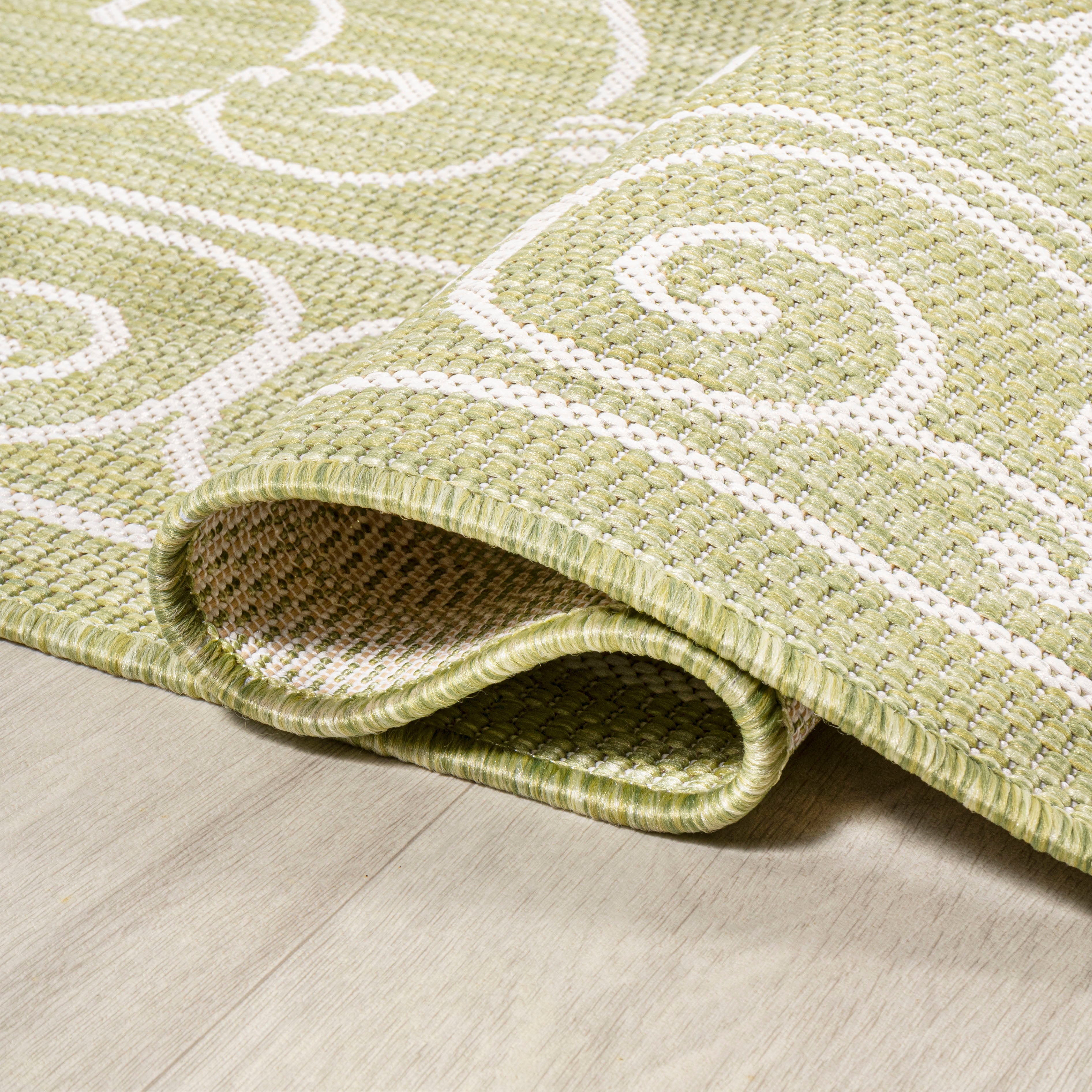 Charleston Vintage Filigree Textured Weave Indoor/Outdoor Area Rug