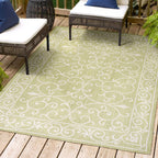 Charleston Vintage Filigree Textured Weave Indoor/Outdoor Area Rug