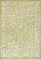 Charleston Vintage Filigree Textured Weave Indoor/Outdoor Area Rug