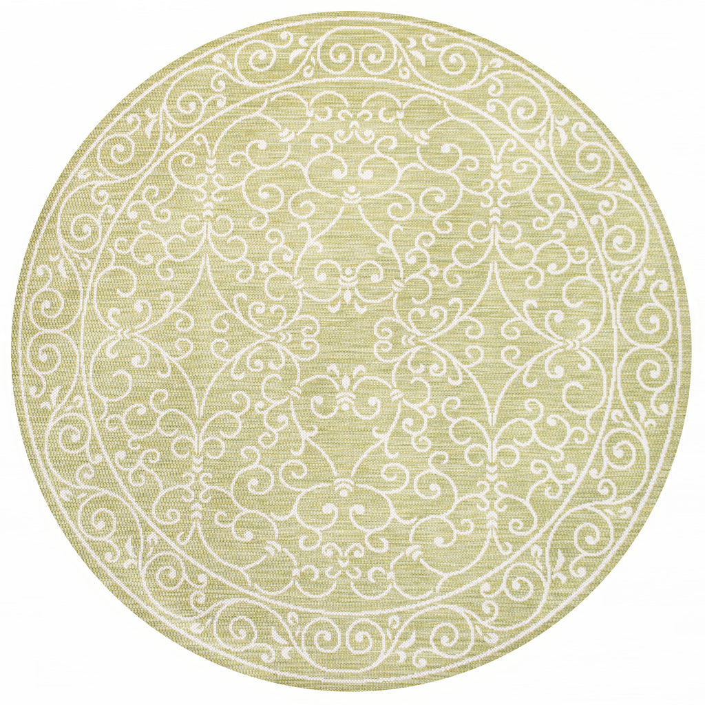 Charleston Vintage Filigree Textured Weave Indoor/Outdoor Area Rug