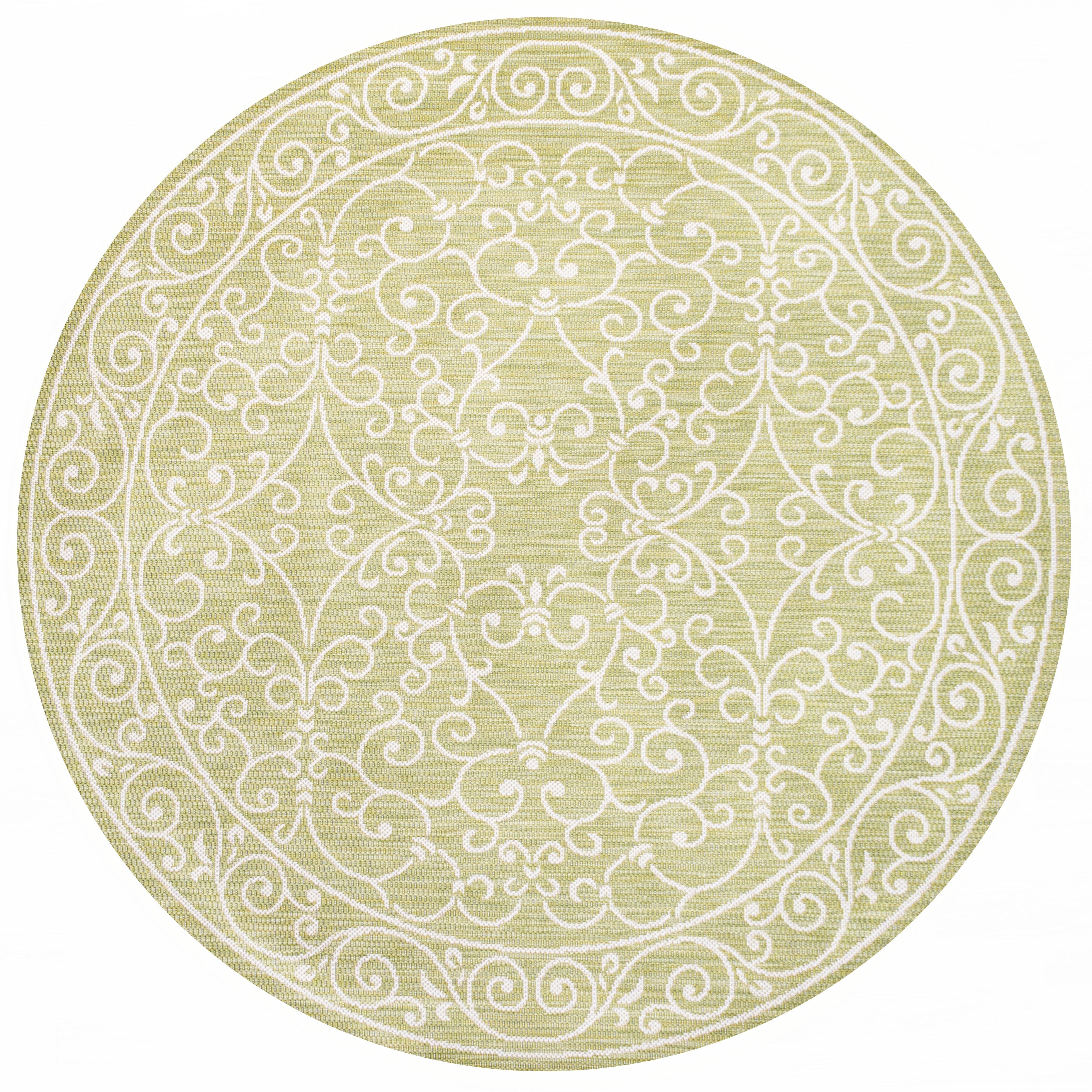 Charleston Vintage Filigree Textured Weave Indoor/Outdoor Area Rug