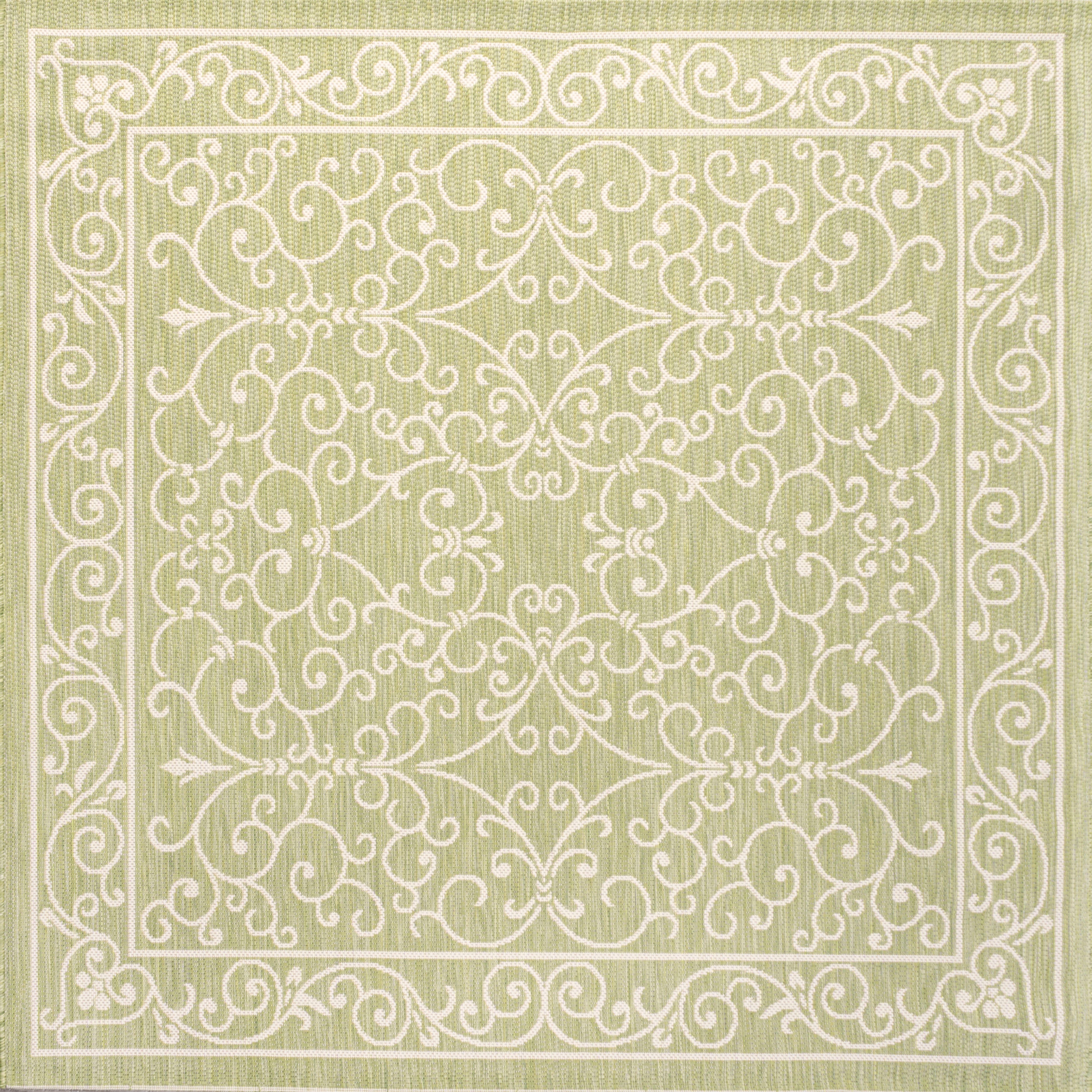 Charleston Vintage Filigree Textured Weave Indoor/Outdoor Area Rug