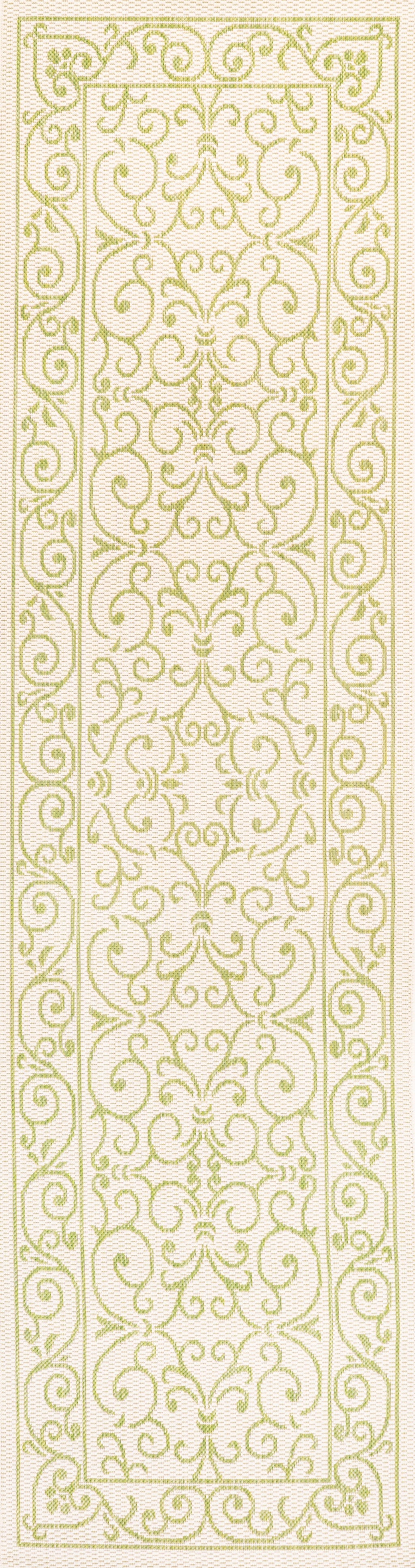 Charleston Vintage Filigree Textured Weave Indoor/Outdoor Area Rug