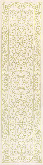 Charleston Vintage Filigree Textured Weave Indoor/Outdoor Area Rug